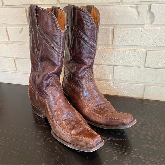 Botas 8 Segundo Leather Western Cowboy Boots US Size 9.5 - Picture 1 of 9